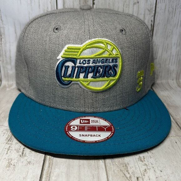 Los Angeles Clippers New Era Gray Blue SnapBack Hat Cap 59Fifty - Picture 1 of 8